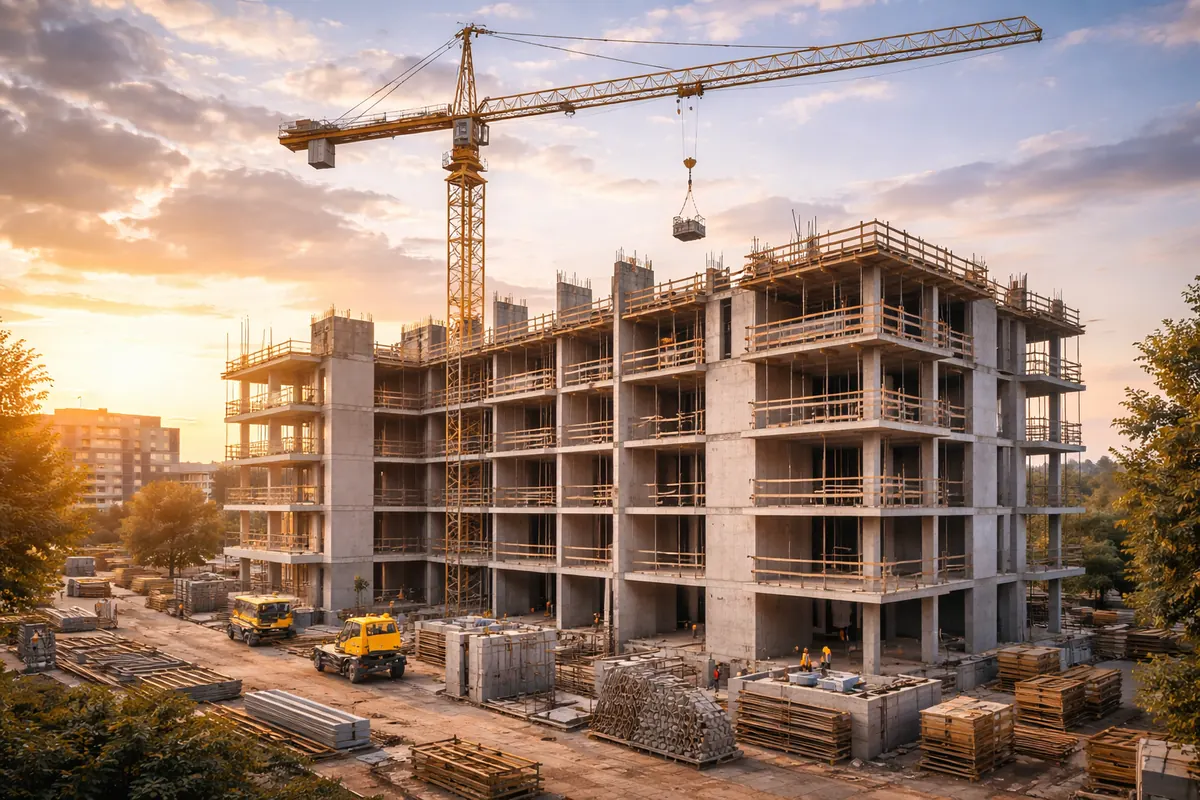 Immeuble résidentiel en construction au Maroc